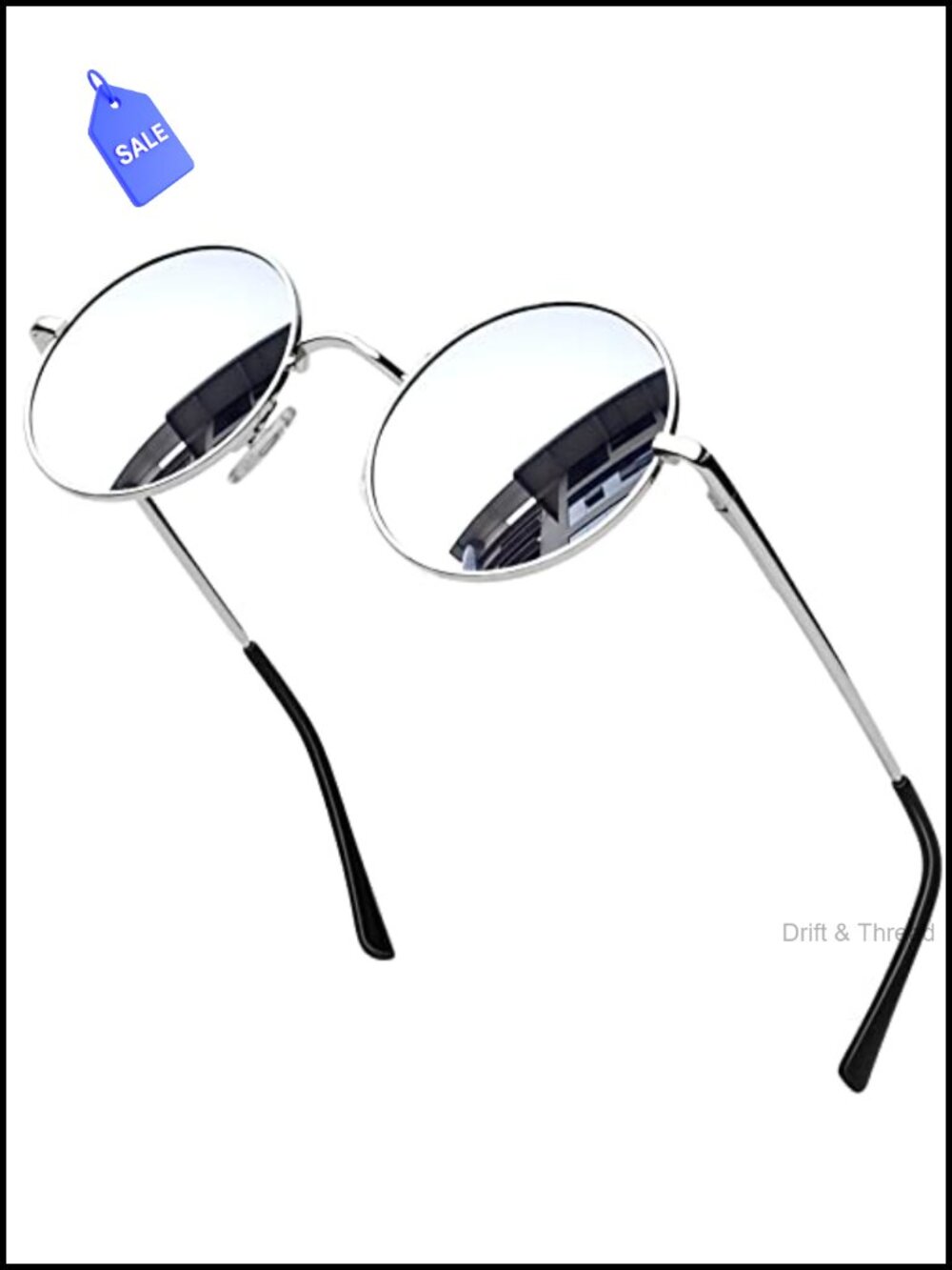 Round Polarized Sunglasses UV400 Full Frame Classic Circle Hippie